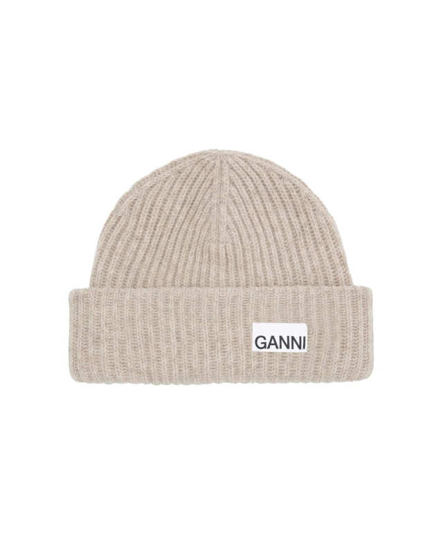 Light Structured Rib Knit Beanie Brazilian Sand