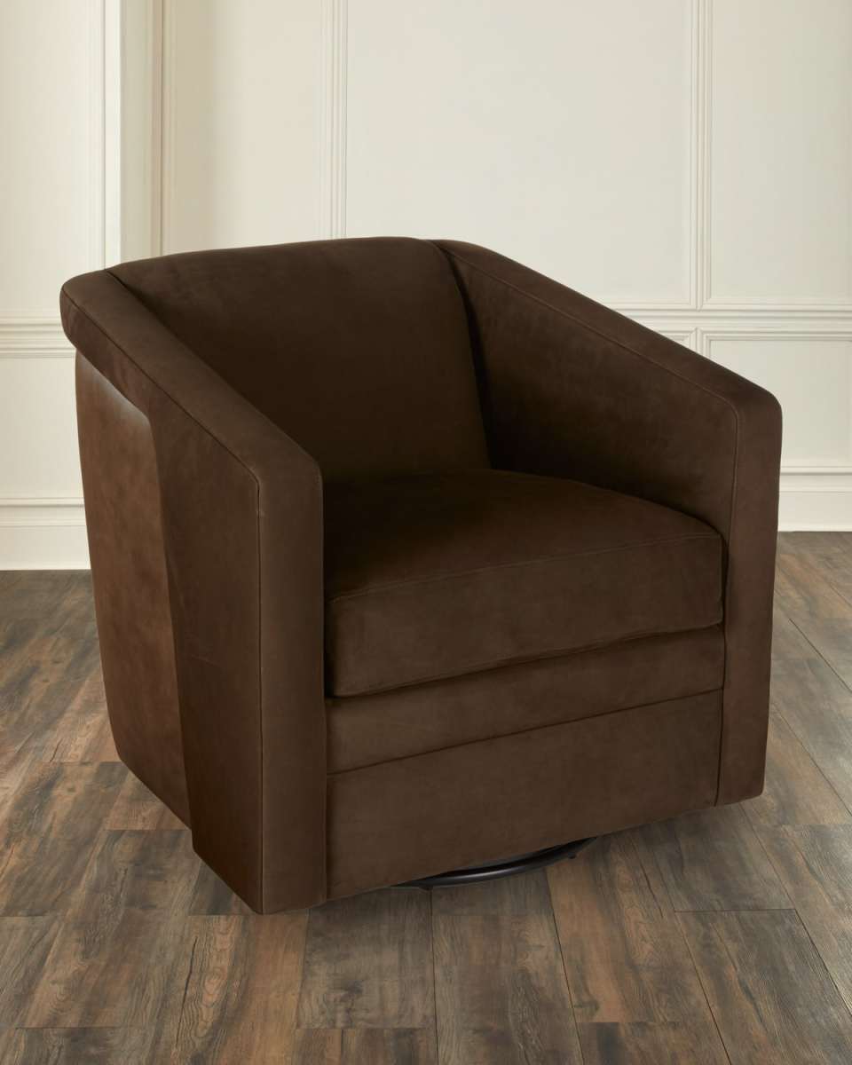 Lorelai Leather Swivel Chair