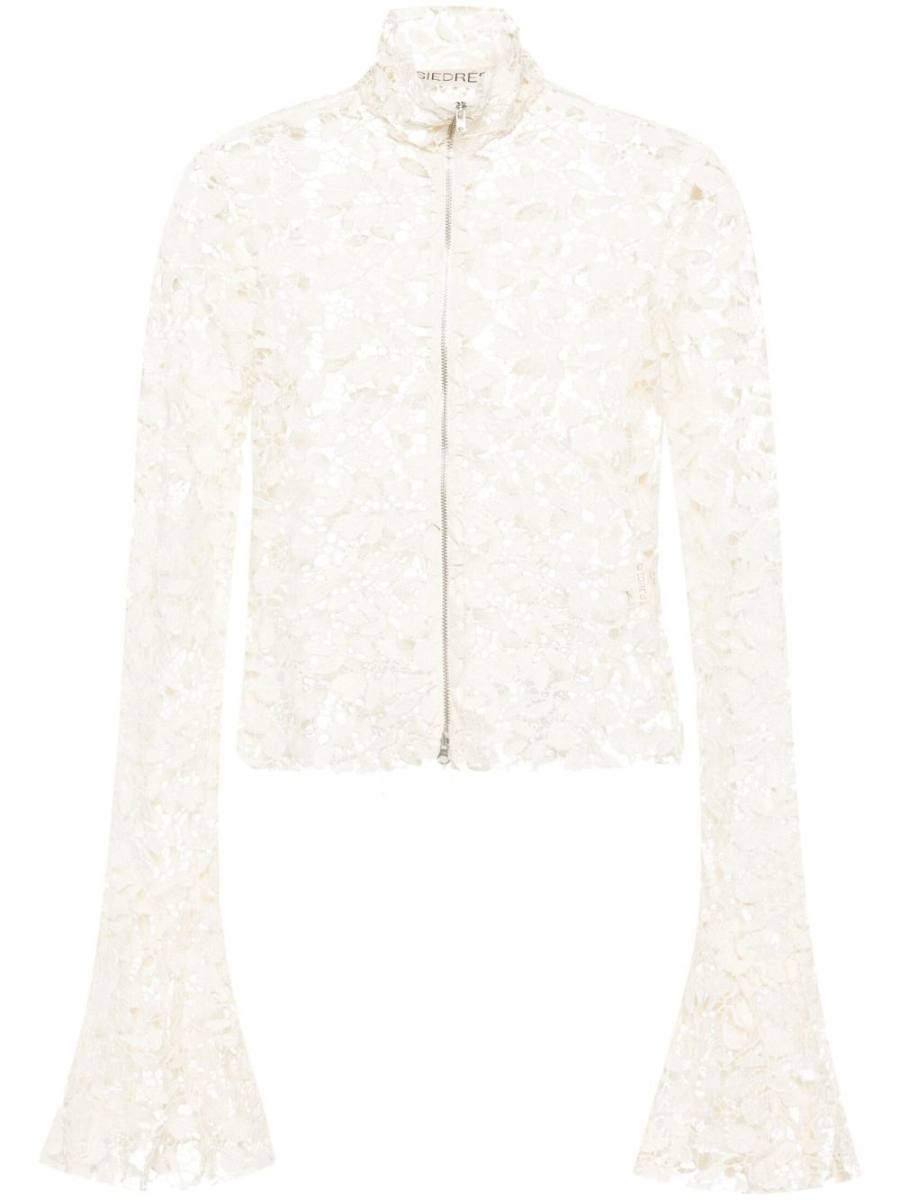 Jun floral-lace jacket