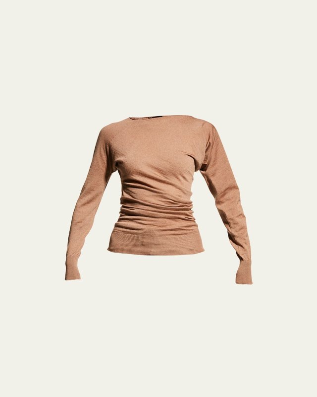 Wool Boat-Neck Top