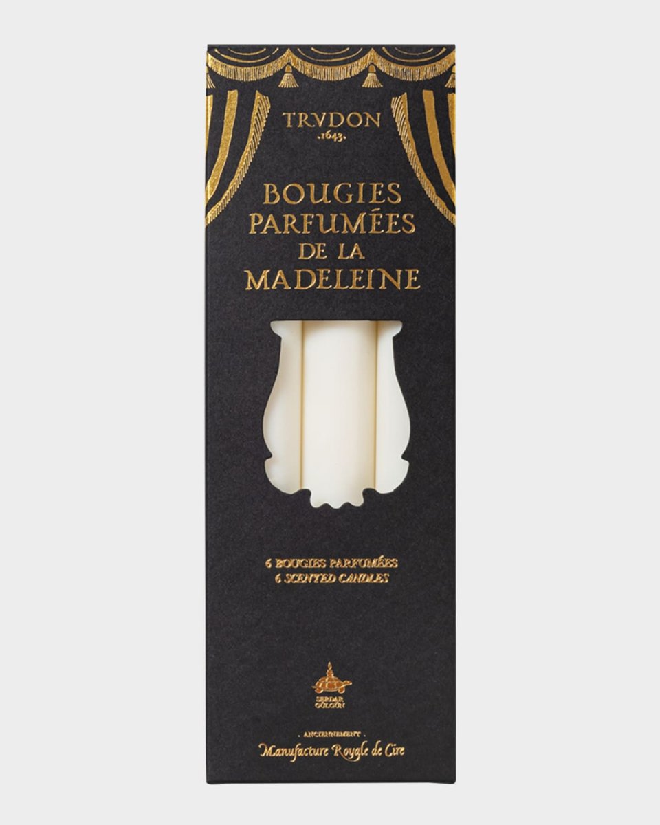 Gabriel Gourmand Chimney Fire Madeline Taper Candles, Set of 6