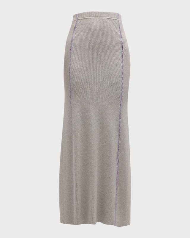 Cotton Cashmere Knit Maxi Skirt