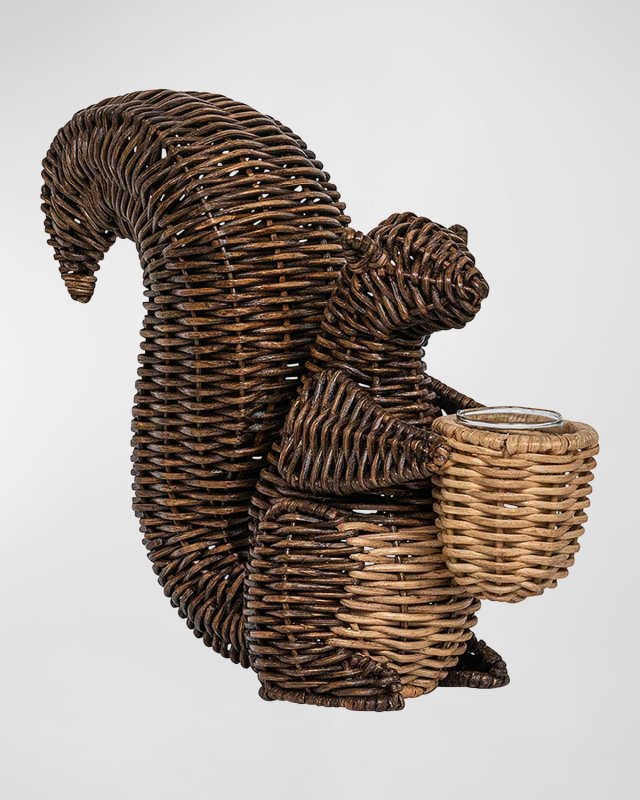 Devon Willow Squirrel Flameless Candle Holder