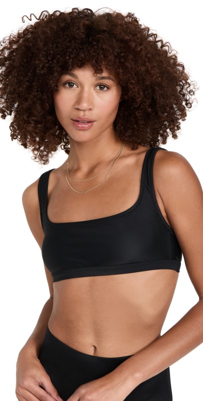 Madewell Second Wave Balconette Bikini Top True Black