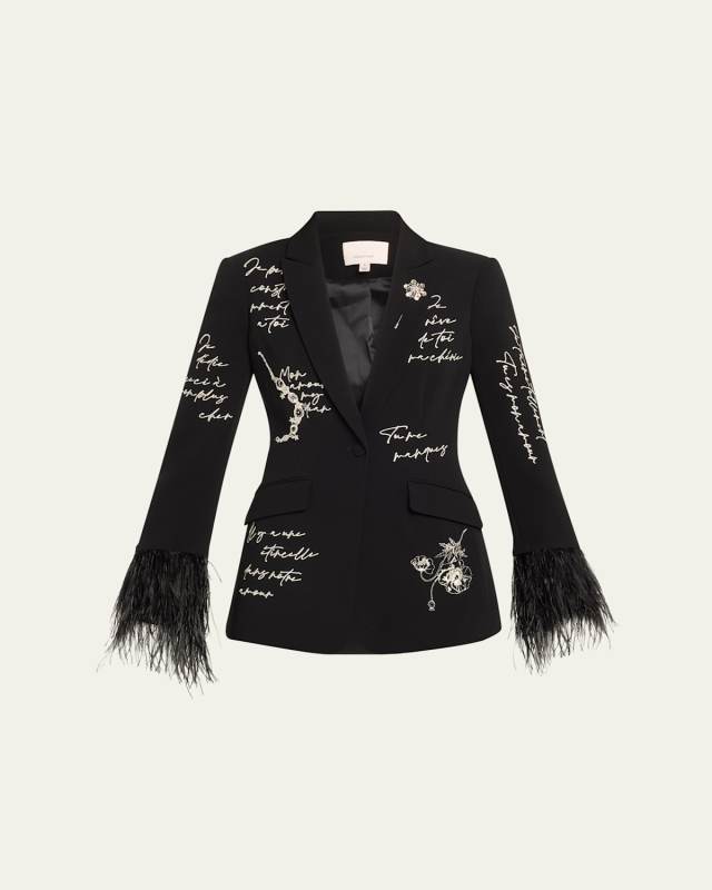 Love Letter Feather-Cuff Cheyenne Blazer