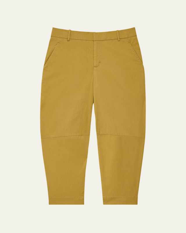 Curved Chino Cropped Pants