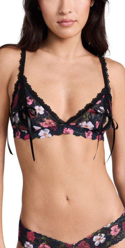 Hanky Panky Peek-a-Boo Bralette Black/Red
