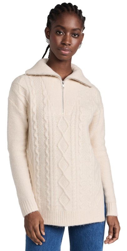 525 Golli Half Zip Pullover Cream