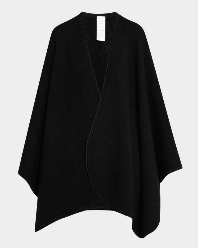 Cashmere Shimmer Double-Knit Cape