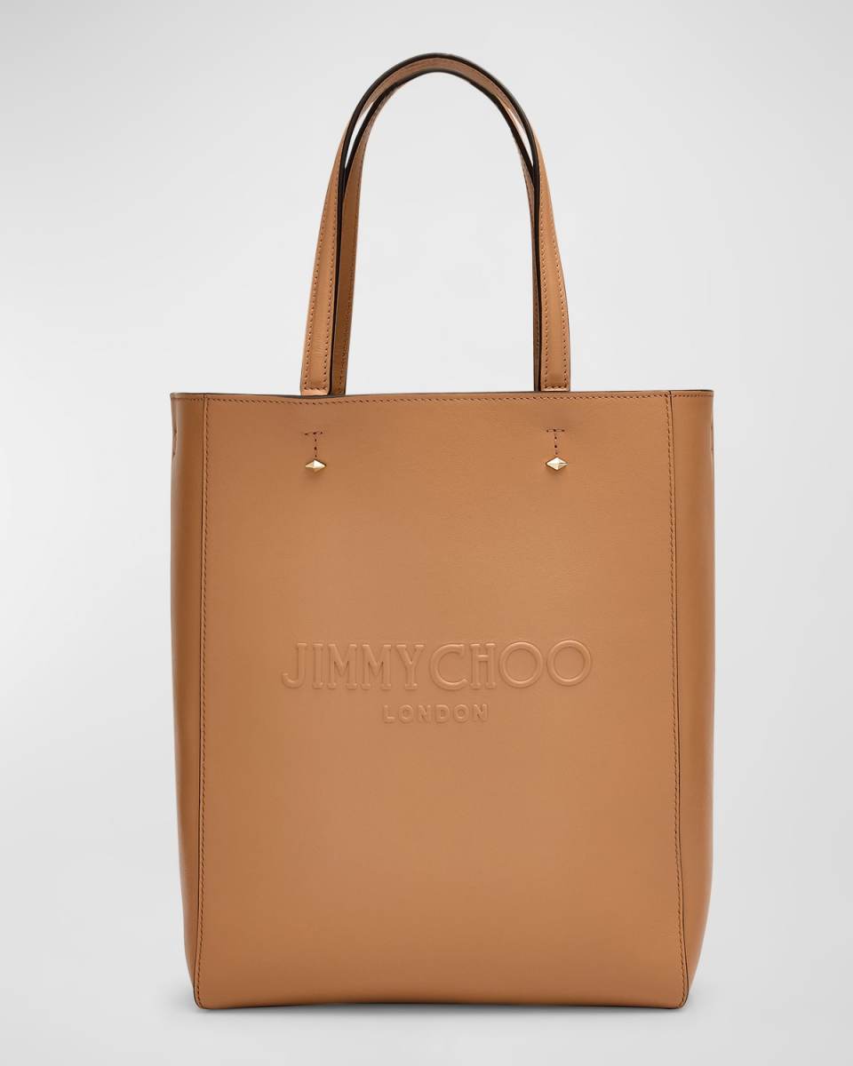 Lenny North-South Leather Tote Bag