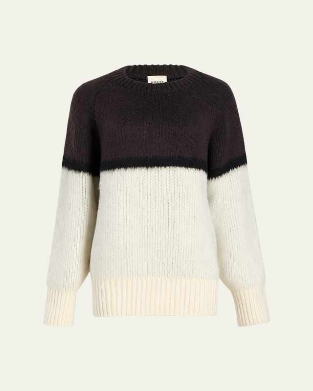 Martina Colorblock Cashmere Mohair Sweater