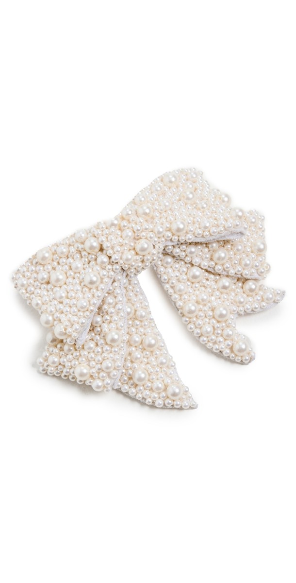 Jennifer Behr Bianca Bow Barrette Cream