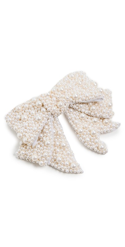 Jennifer Behr Bianca Bow Barrette Cream