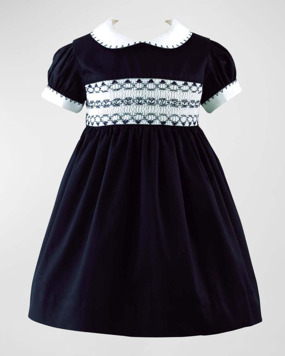 Girl's Smocked Festive Dress W/ Bloomers, Size 6M-24M