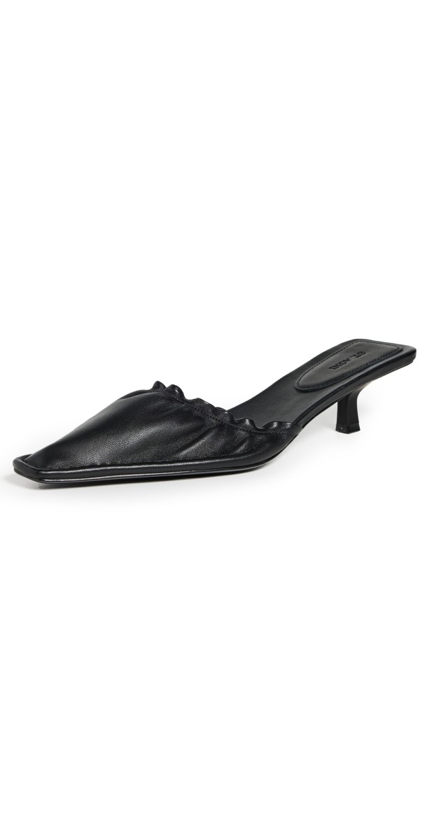 St. Agni Gathered Kitten Heels Black