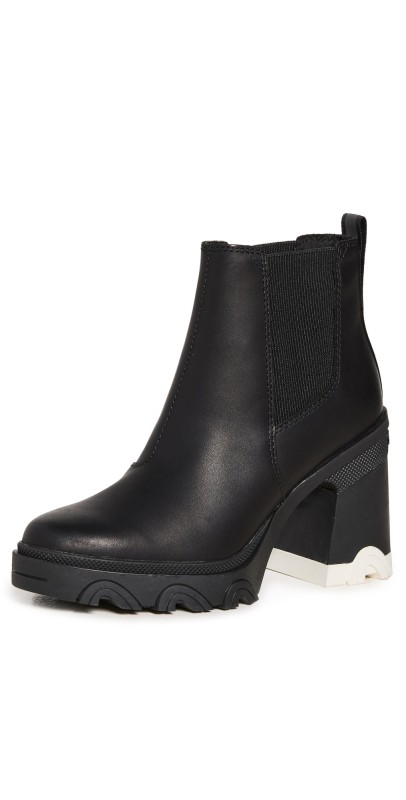 Sorel Brex Heeled Chelsea Booties Black/Black