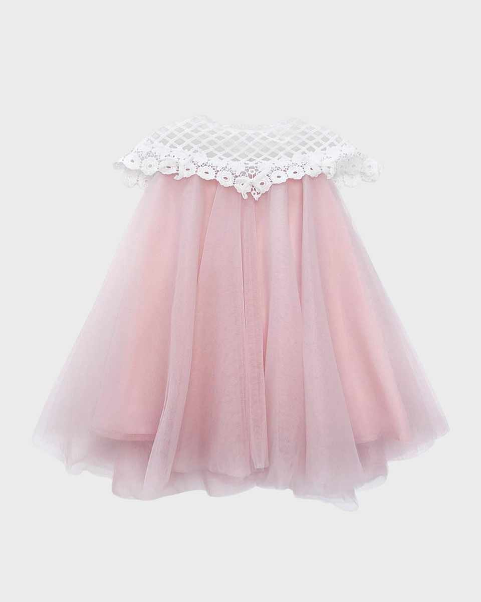 Girl's Rosa Lace Tulle Dress, Size 12M-8
