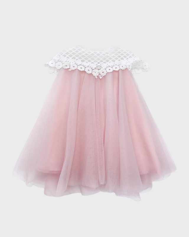 Girl's Rosa Lace Tulle Dress, Size 12M-8