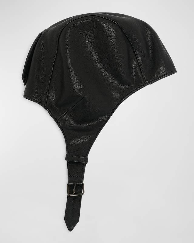 Leather Aviator Hat