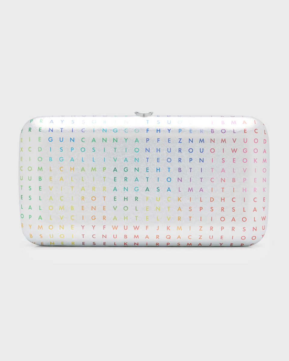 Finley Alphabet Metallic Clutch Bag