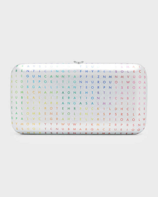Finley Alphabet Metallic Clutch Bag