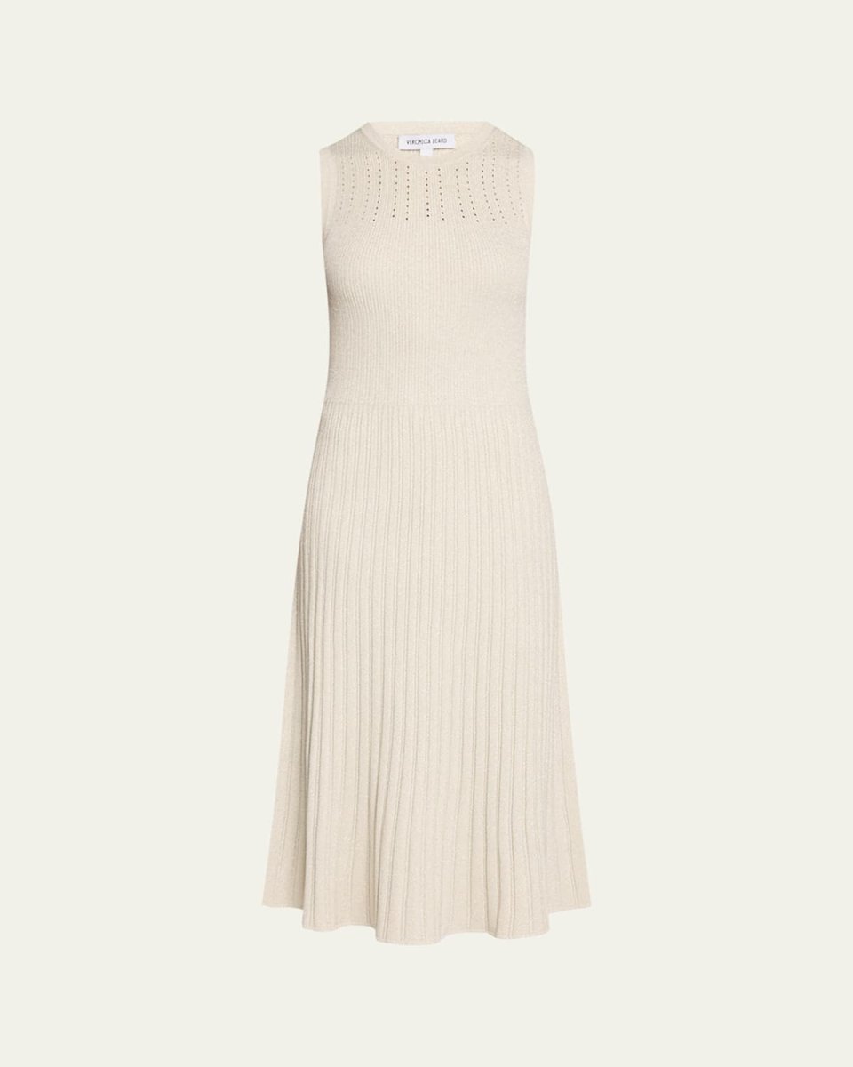 Nami Sleeveless Metallic Knit Midi Dress