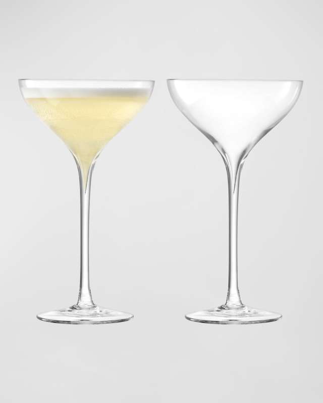 Savoy Champagne Saucers, Set of 2