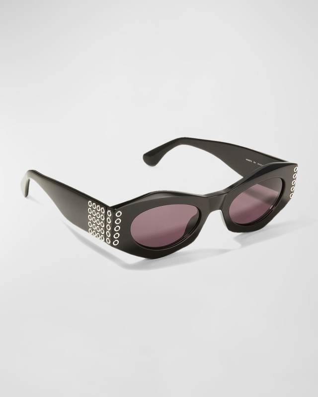 Eyelet Acetate Butterfly Sunglasses