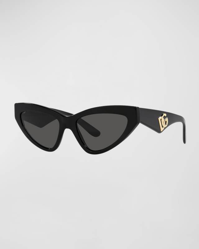 DG Angular Acetate & Plastic Cat-Eye Sunglasses