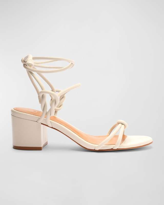 Binky Knotted Ankle-Tie Sandals