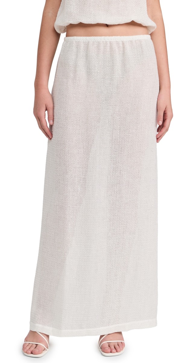 Leset Stella Maxi Skirt White