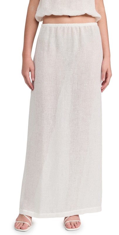 Leset Stella Maxi Skirt White