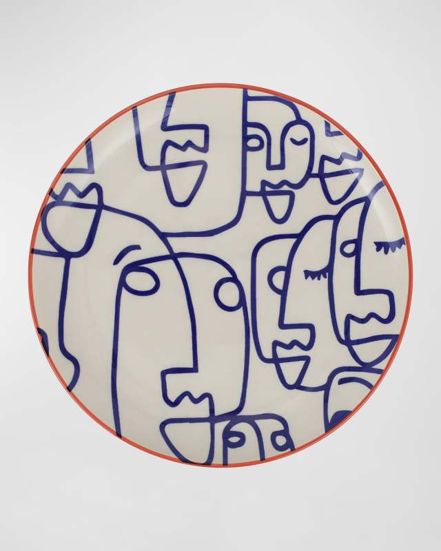 Moda Faces Round Platter
