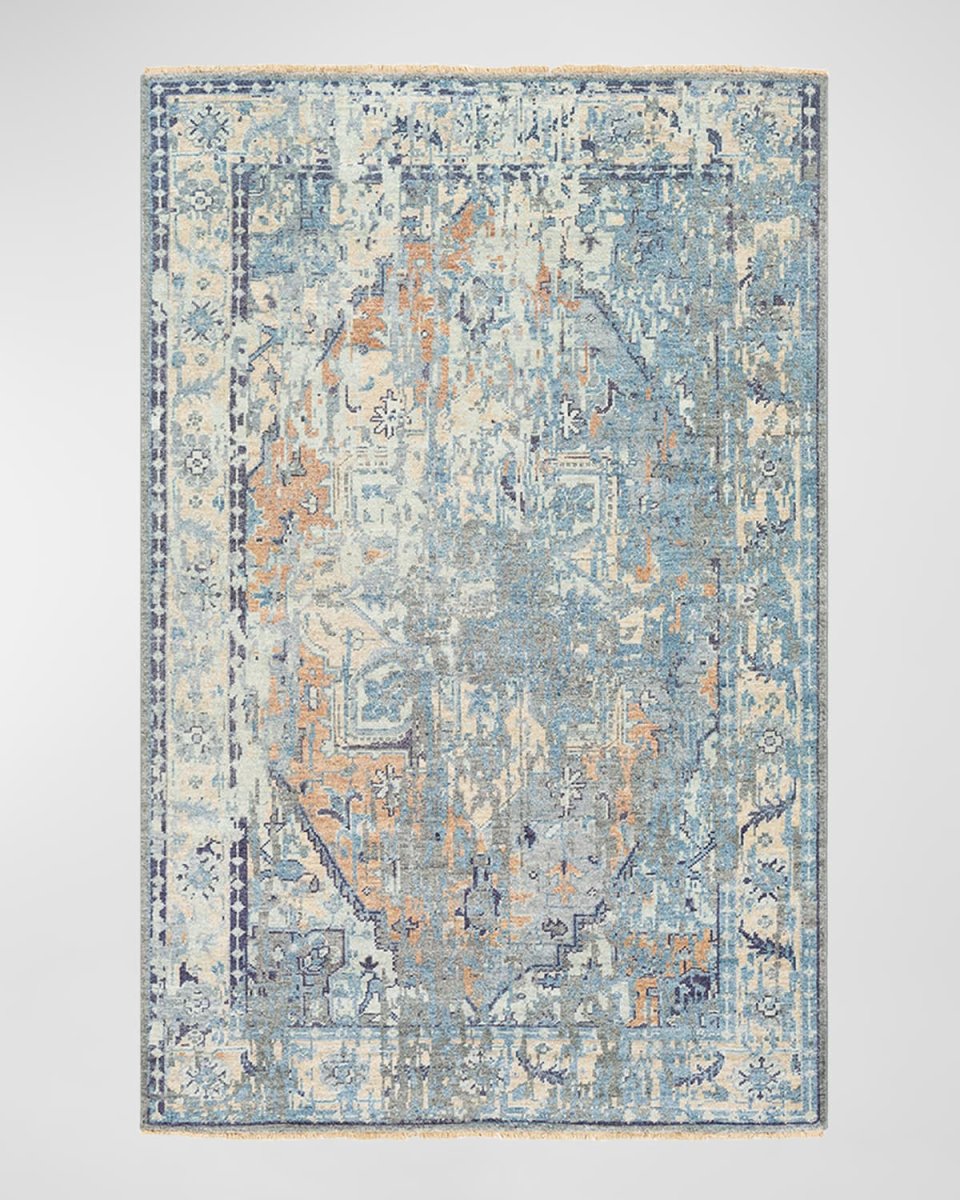 Cappadocia Blue Hand-Knotted Rug, 4' x 6'