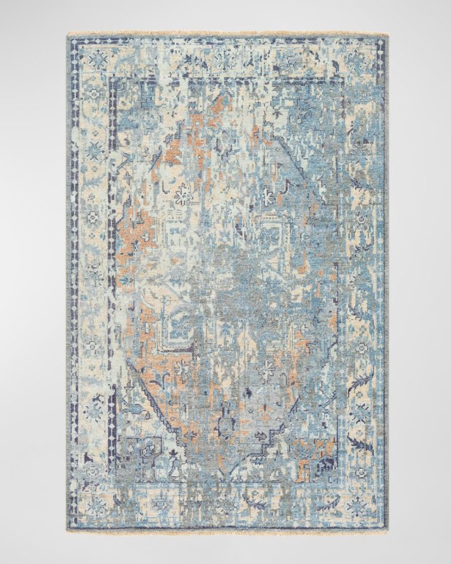 Cappadocia Blue Hand-Knotted Rug, 4' x 6'