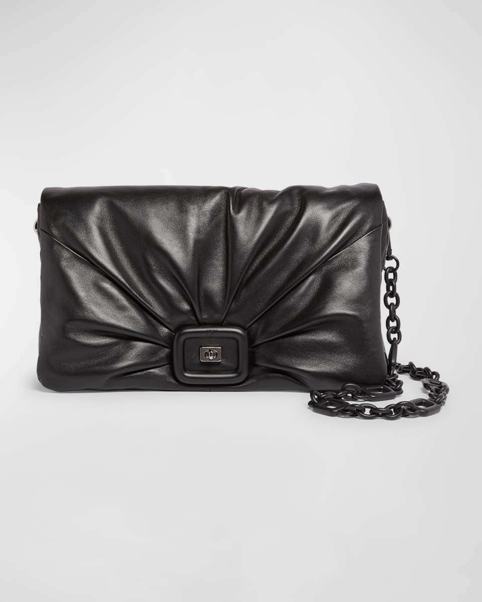 Viv Choc Besace Padded Leather Shoulder Bag