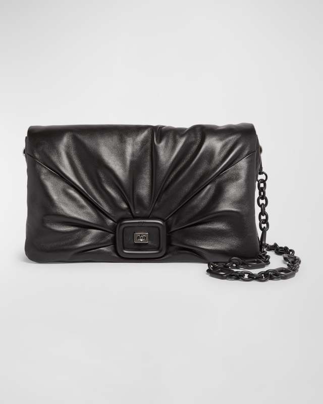 Viv Choc Besace Padded Leather Shoulder Bag