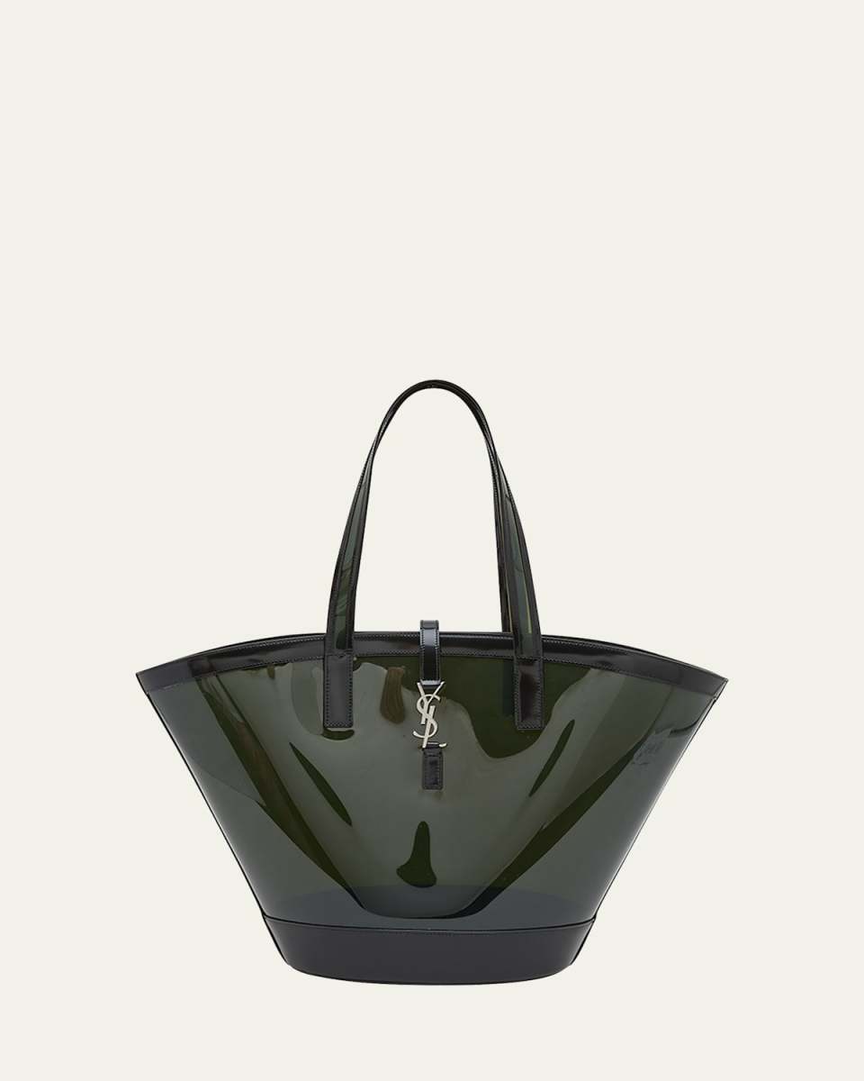 Medium YSL Vinyl Tote Basket Tote Bag