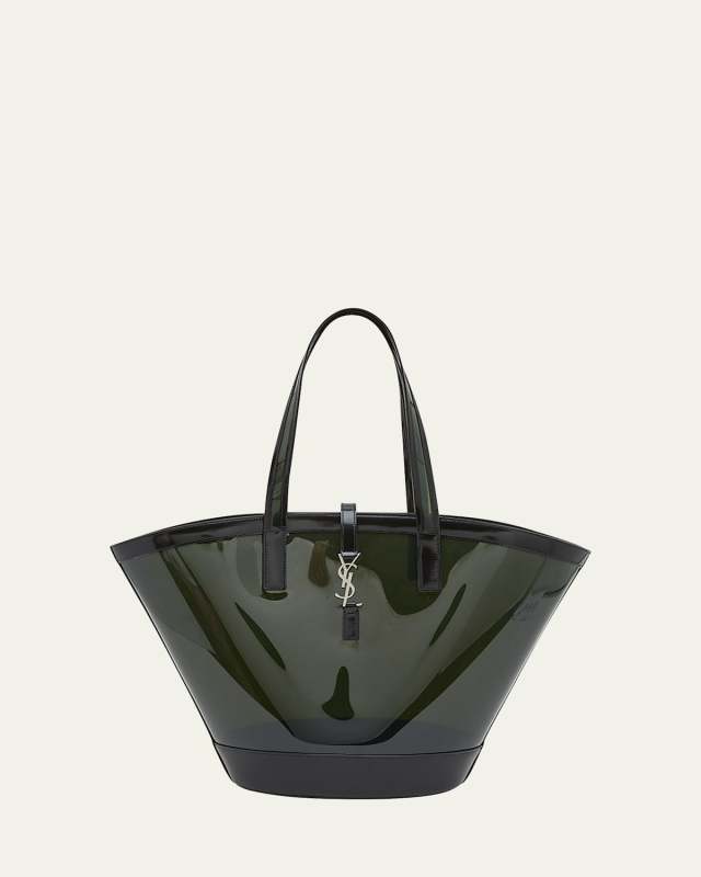 Medium YSL Vinyl Tote Basket Tote Bag