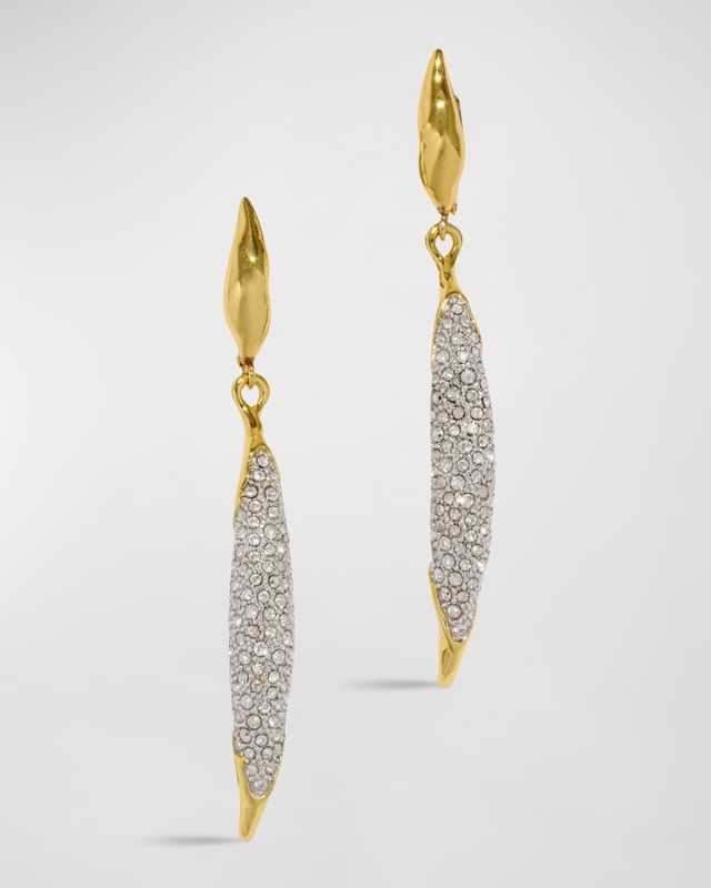 Solanales Crystal Sliver Leverback Earrings