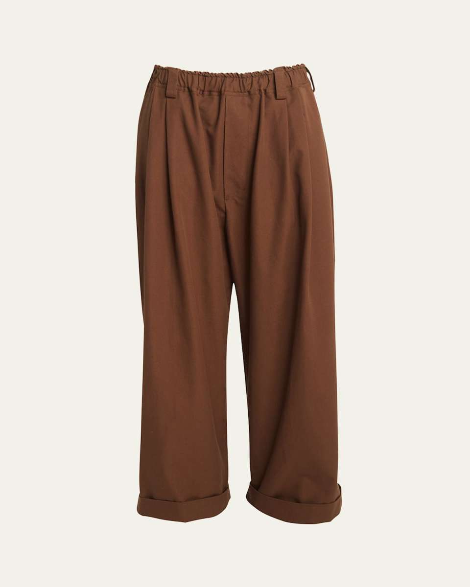 Drawstring Wide Leg Chino Pants