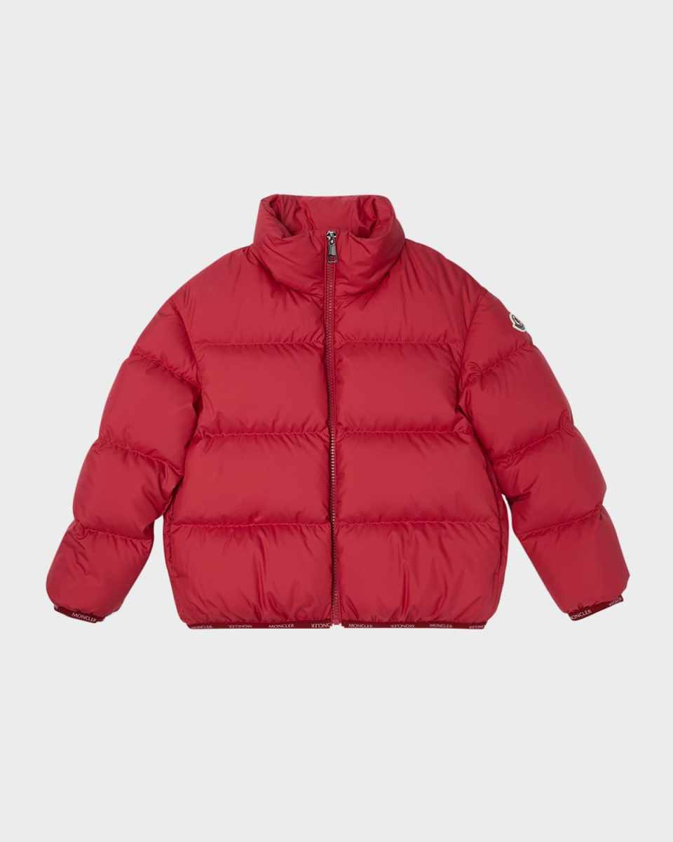 Girl's Abbadia Logo Tape Puffer Jacket, Size 8-14