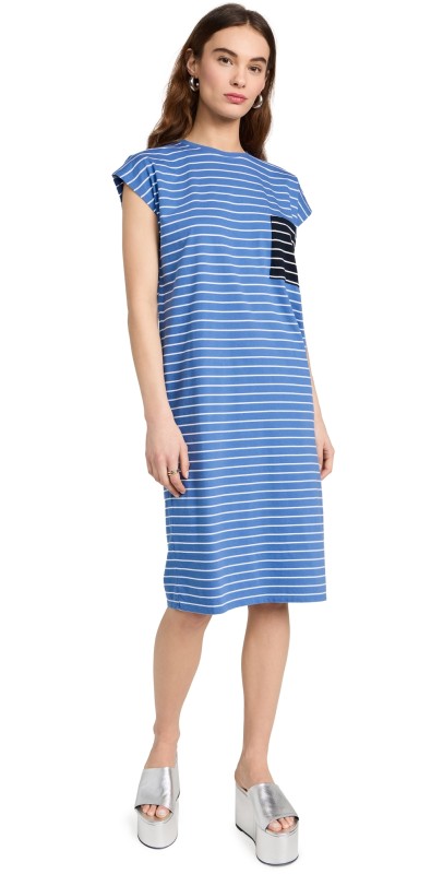KULE The Honor Dress Denim/White