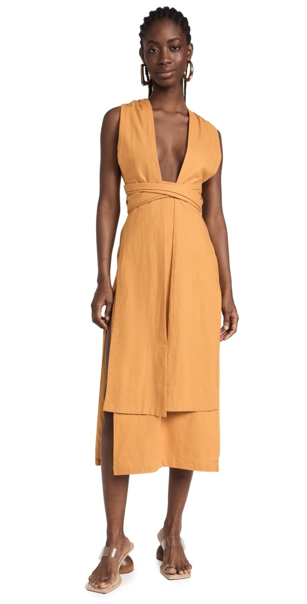 Andrea Iyamah Zado Dress Gold