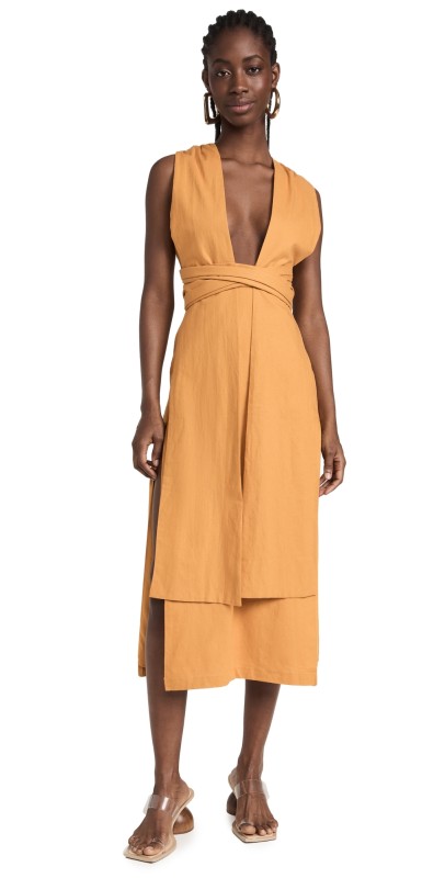 Andrea Iyamah Zado Dress Gold