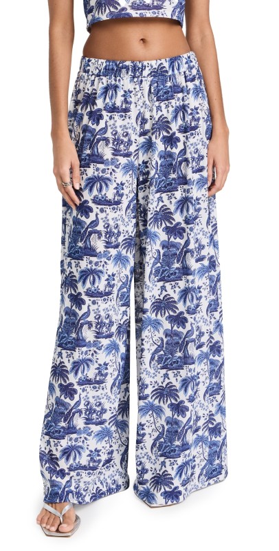 STAUD Marza Pants Blue Toile