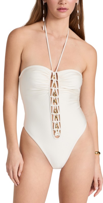Cult Gaia Elorie One Piece Off White
