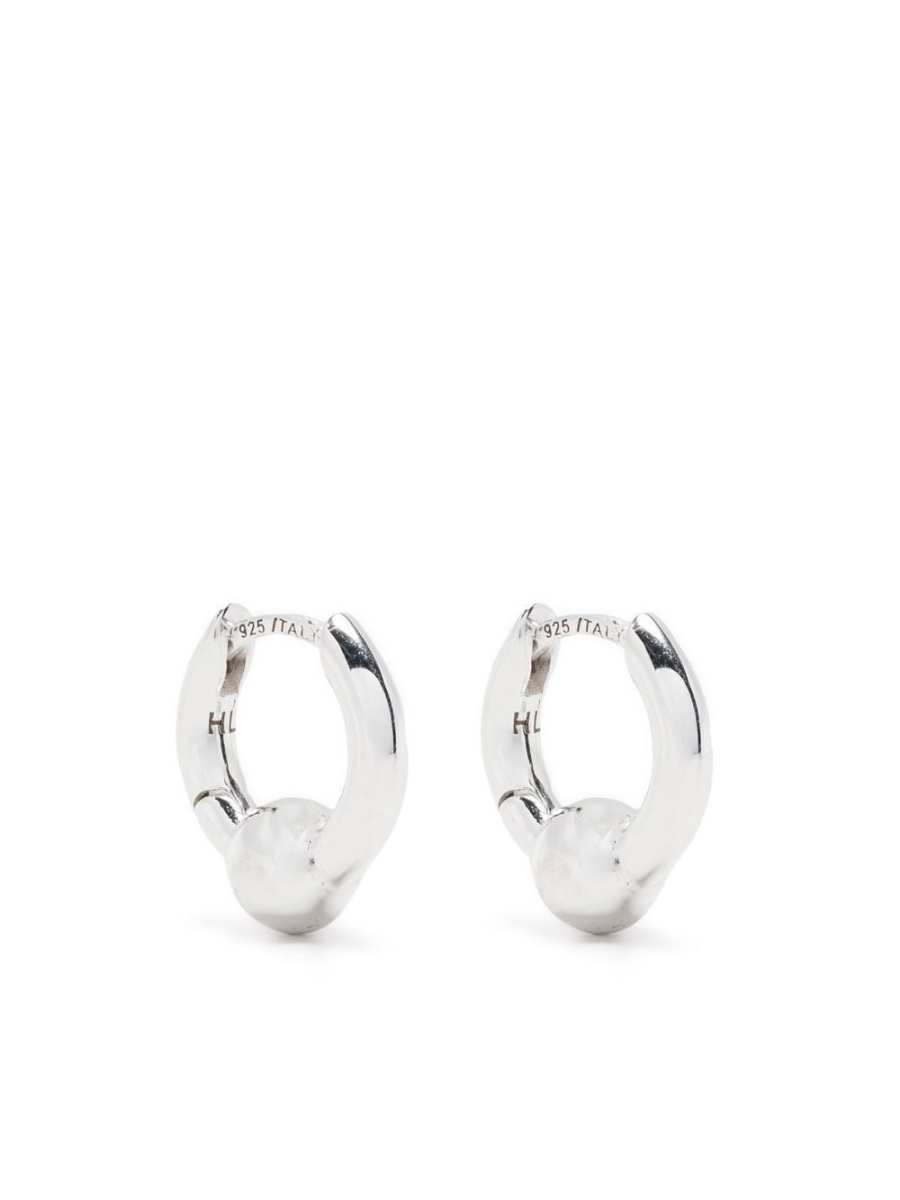 sphere-detail huggie hoop earrings