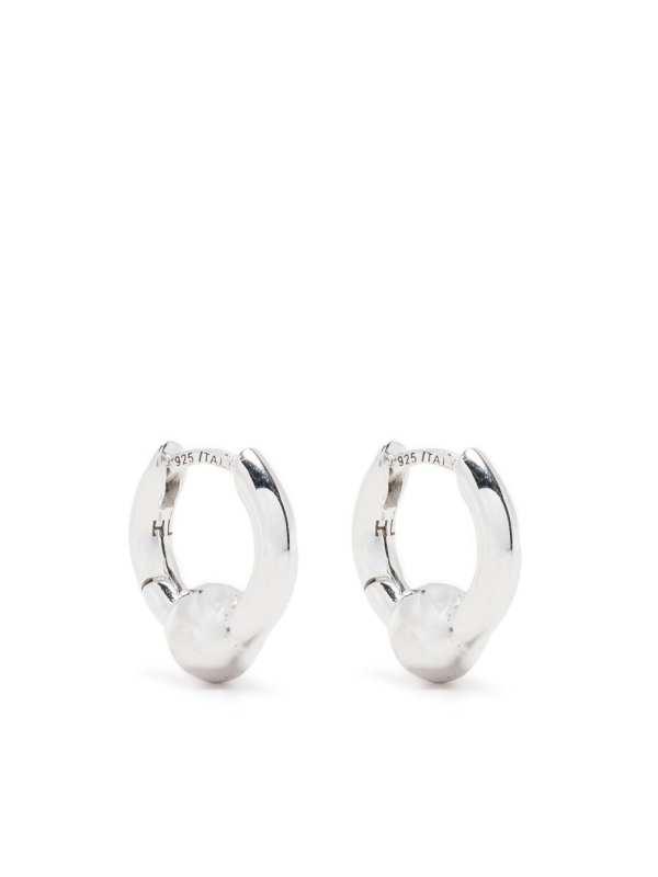 sphere-detail huggie hoop earrings