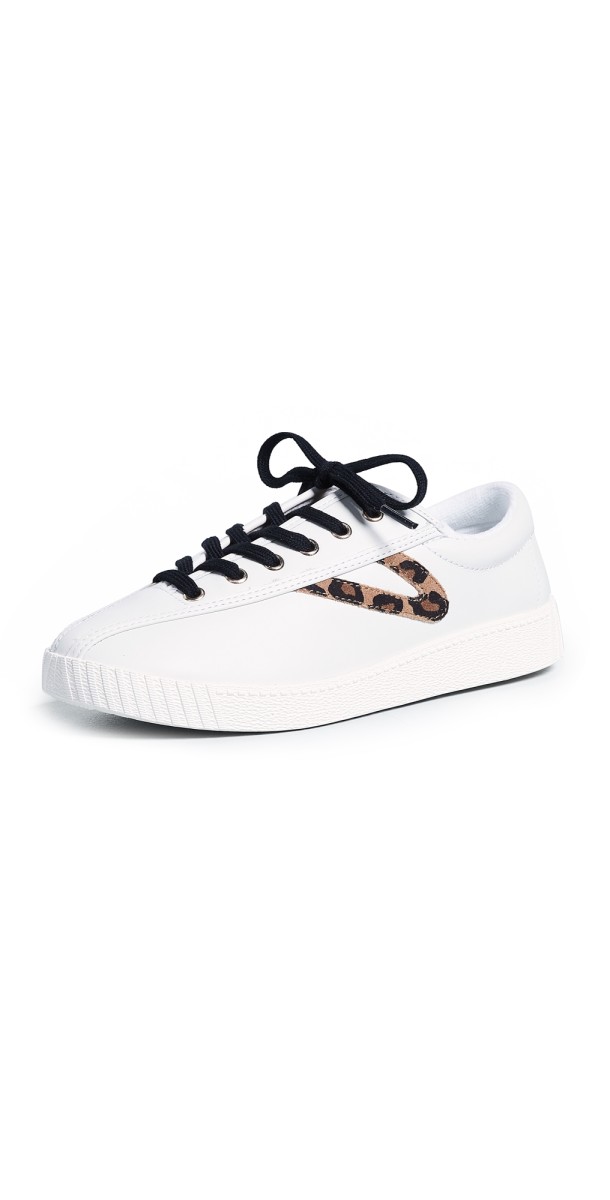 Tretorn Nylite 25 Plus Lace Up Sneakers Vintage White/Tan Multi